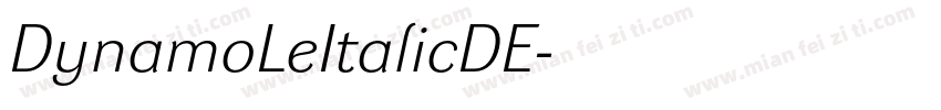 DynamoLeItalicDE字体转换