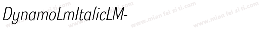 DynamoLmItalicLM字体转换