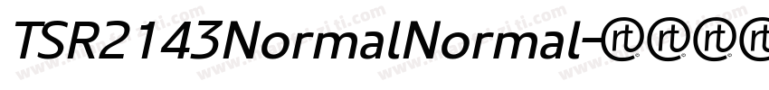 TSR2143NormalNormal字体转换