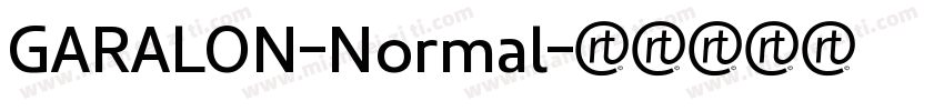 GARALON-Normal字体转换
