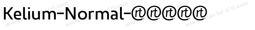Kelium-Normal字体转换