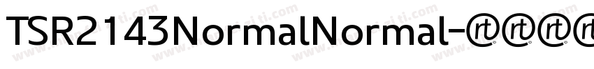 TSR2143NormalNormal字体转换