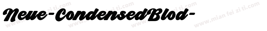 Neue-CondensedBlod字体转换