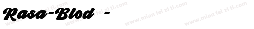 Rasa-Blod字体字体转换