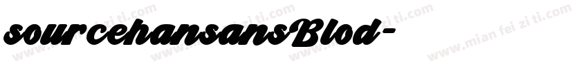 sourcehansansBlod字体转换