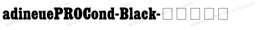 adineuePROCond-Black字体转换