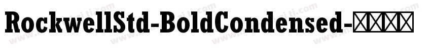 RockwellStd-BoldCondensed字体转换