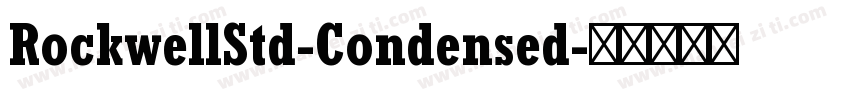 RockwellStd-Condensed字体转换