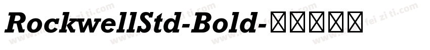 RockwellStd-Bold字体转换