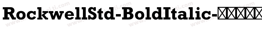 RockwellStd-BoldItalic字体转换
