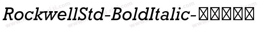 RockwellStd-BoldItalic字体转换