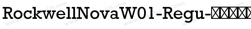 RockwellNovaW01-Regu字体转换
