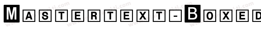 Mastertext-Boxed字体转换
