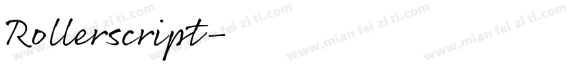 Rollerscript字体转换