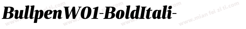 BullpenW01-BoldItali字体转换