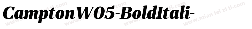 CamptonW05-BoldItali字体转换