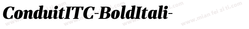 ConduitITC-BoldItali字体转换