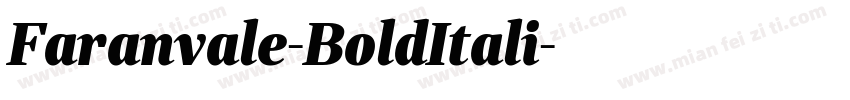 Faranvale-BoldItali字体转换