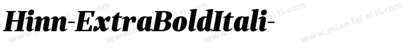 Hinn-ExtraBoldItali字体转换
