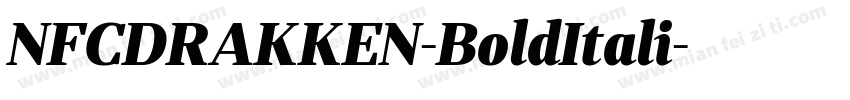 NFCDRAKKEN-BoldItali字体转换