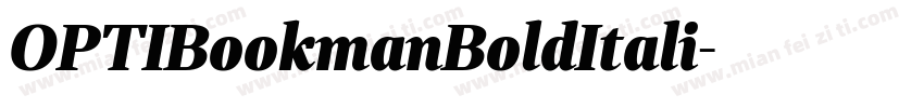 OPTIBookmanBoldItali字体转换