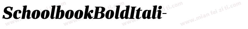 SchoolbookBoldItali字体转换