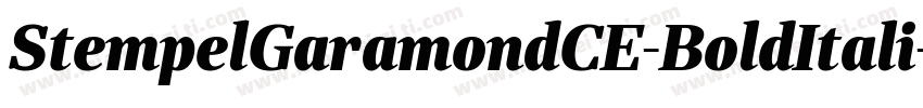 StempelGaramondCE-BoldItali字体转换