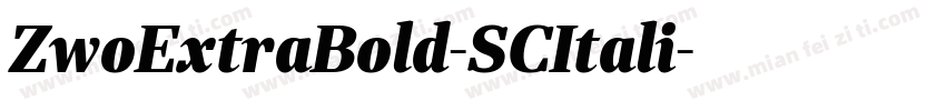 ZwoExtraBold-SCItali字体转换