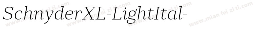 SchnyderXL-LightItal字体转换