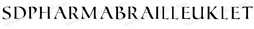 SDPharmaBrailleUKLet字体转换