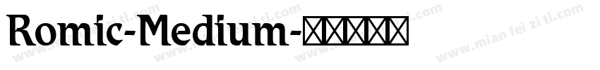 Romic-Medium字体转换