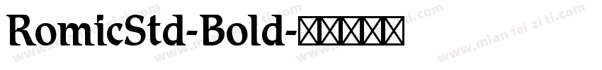 RomicStd-Bold字体转换