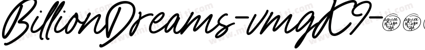 BillionDreams-vmgK9字体转换