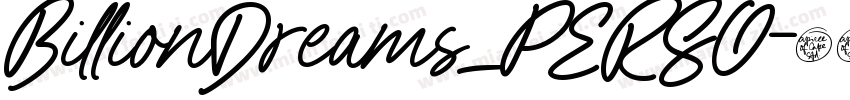 BillionDreams_PERSO字体转换
