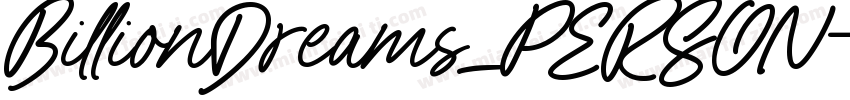 BillionDreams_PERSON字体转换