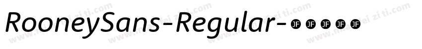 RooneySans-Regular字体转换