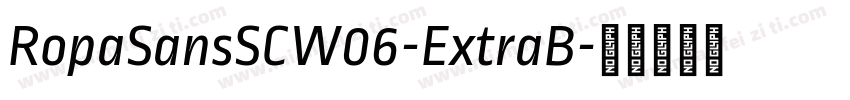 RopaSansSCW06-ExtraB字体转换