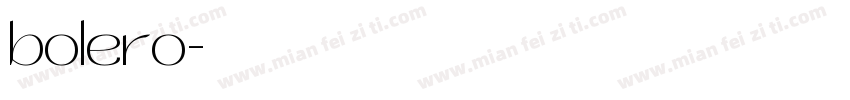 bolero字体转换