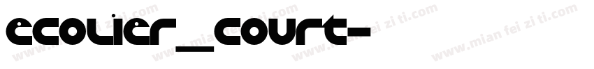 Ecolier_court字体转换