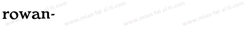 rowan字体转换