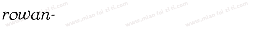 rowan字体转换