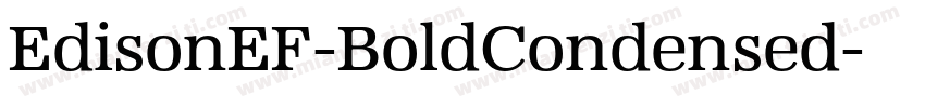 EdisonEF-BoldCondensed字体转换