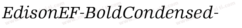 EdisonEF-BoldCondensed字体转换