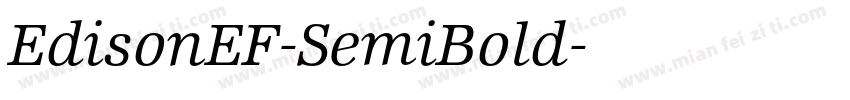 EdisonEF-SemiBold字体转换