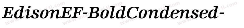 EdisonEF-BoldCondensed字体转换