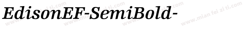 EdisonEF-SemiBold字体转换