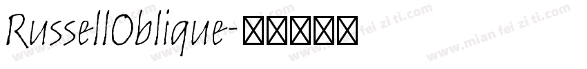 RussellOblique字体转换