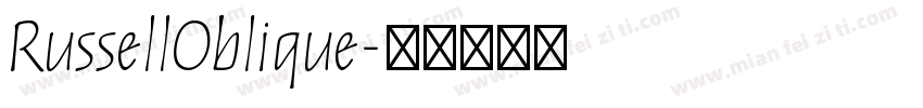 RussellOblique字体转换