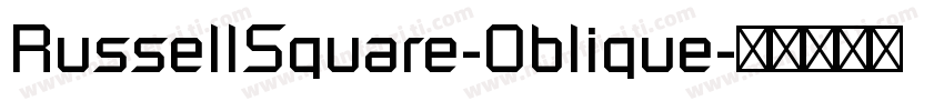RussellSquare-Oblique字体转换