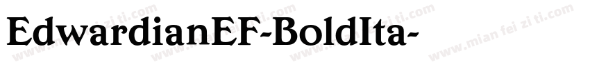 EdwardianEF-BoldIta字体转换